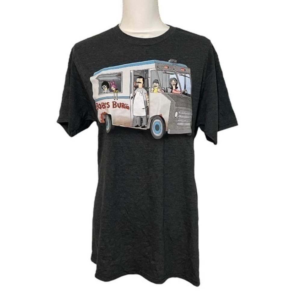 NWOT Bob’s Burgers Tee T-Shirt Top New Medium Short Sleeve Crewneck Dark Gray